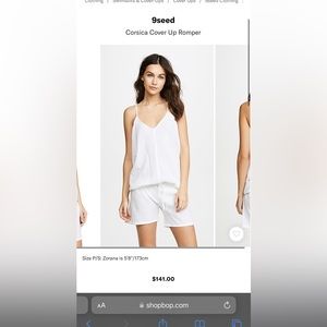 9seed Corsica cover up romper NWT size M/L